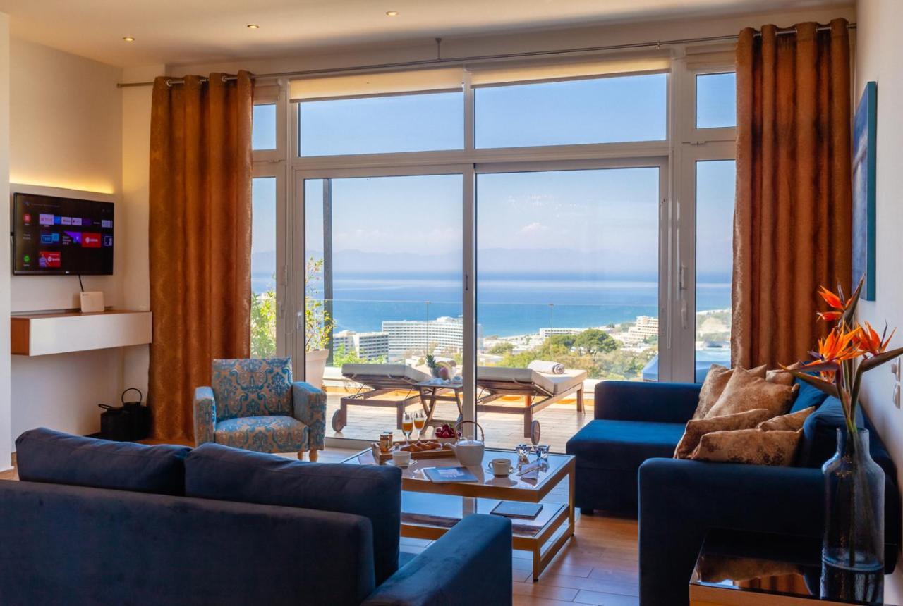 Flyviewflatsgold Privatehottub With Seaview Lägenhet Ixia  Exteriör bild