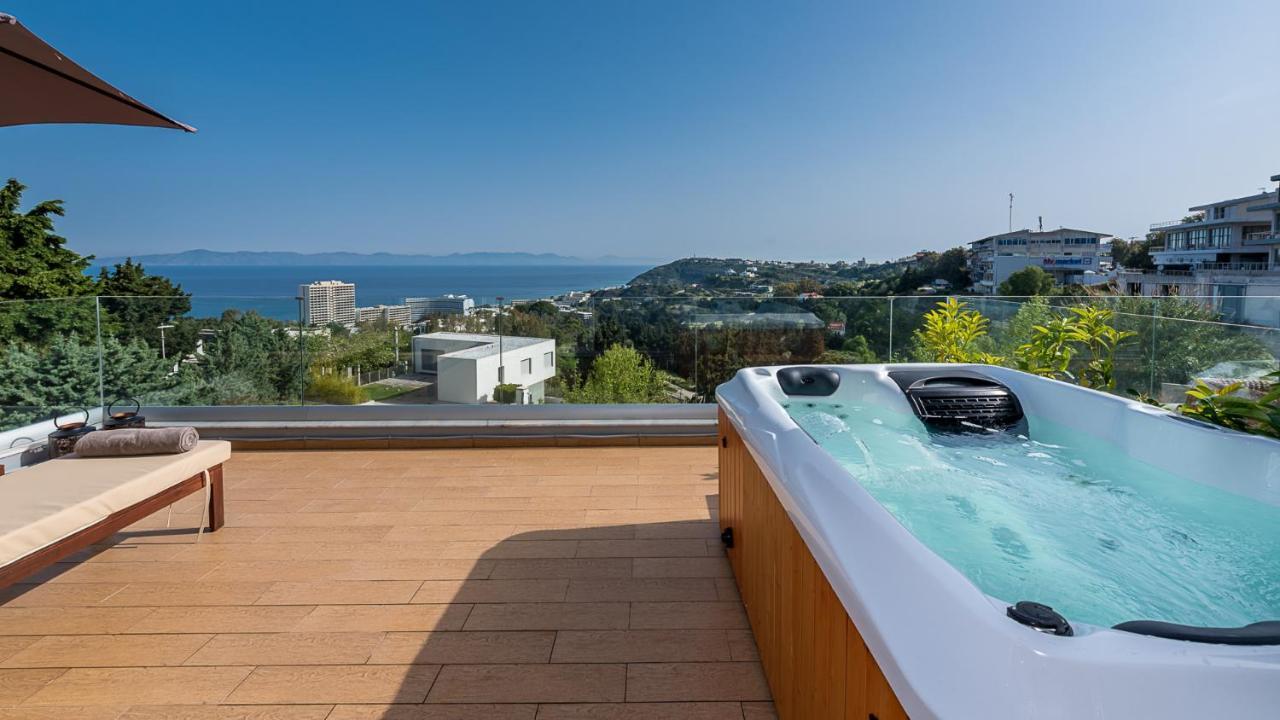 Flyviewflatsgold Privatehottub With Seaview Lägenhet Ixia  Exteriör bild